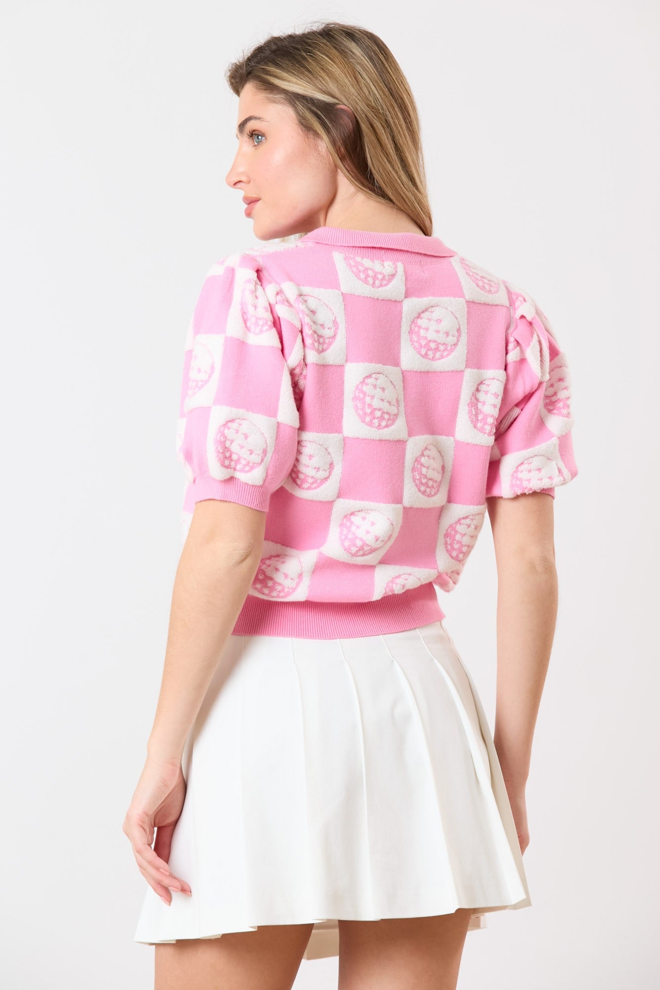 Pink Tee Time Sweater - Blush & Cactus
