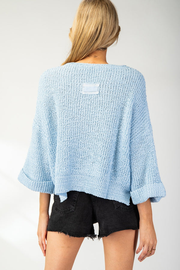 eesome Textured v-neck Long Sleeve Sweater