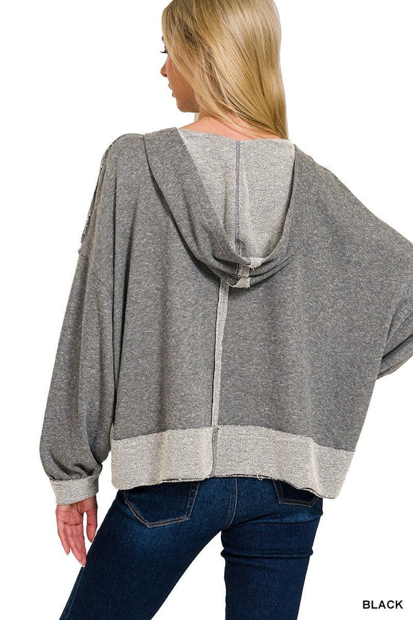 Urban Stitch Hoodie - Blush & Cactus