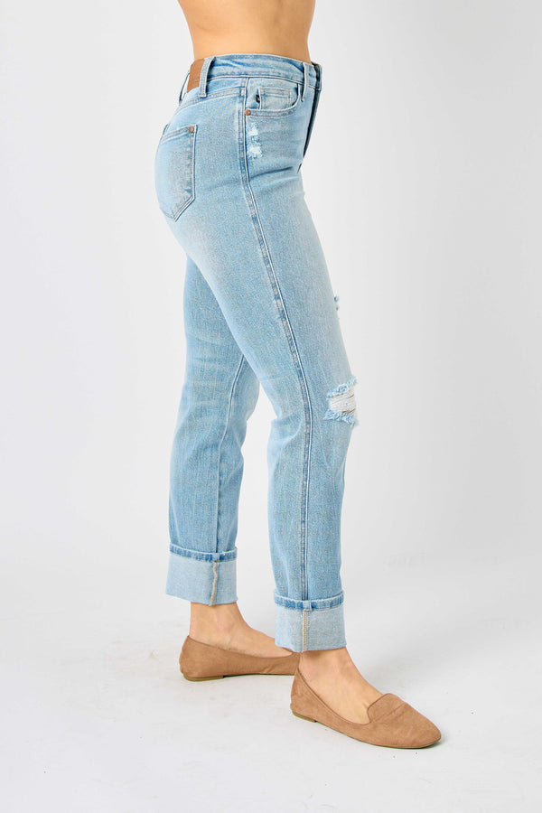 Judy Blue MR Americana Flag Cuff BF