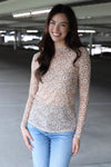 Retro Brown Mesh Top