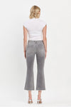Vervet High Rise Raw Slant Hem Mini Bootcut Jeans - Blush & Cactus