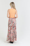 Angie Western Print High Slit Maxi Skirt