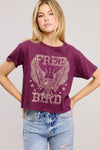 Free Bird Vintage Graphic Tee - Blush & Cactus