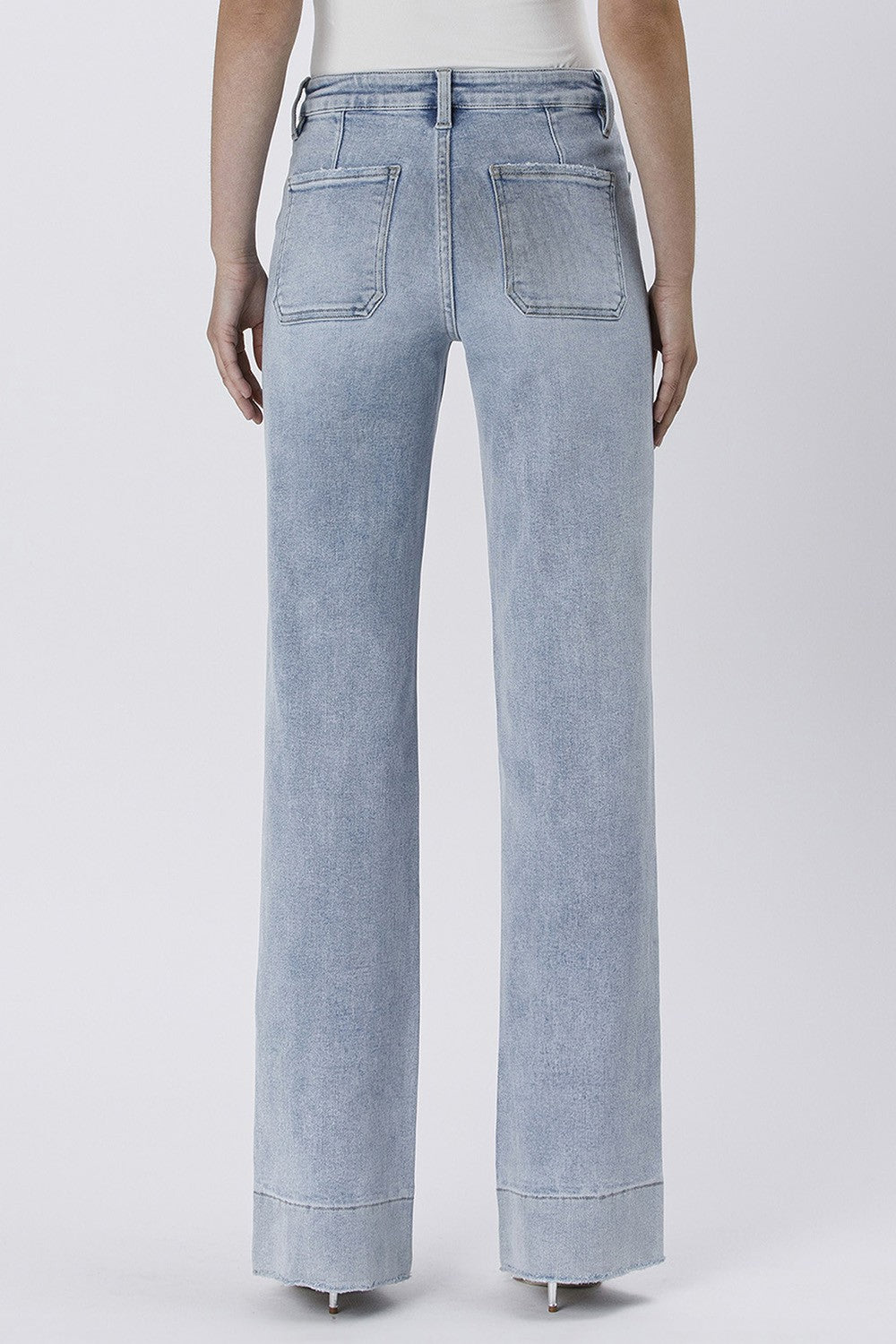 Lovervet High Rise Trouser Hem Flare Jeans