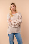 White Birch Long Sleeve Solid Knit Pullover