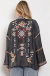 Bluevelvet Embroidered Washed Denim Duster