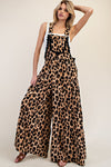 eesome Cheetah Printed Wide Leg Jumpsuit