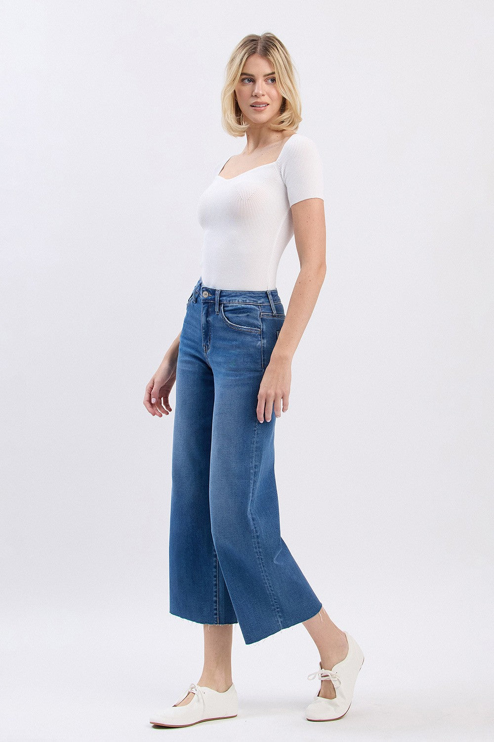Vervet High Rise Super Soft Slim Wide Crop