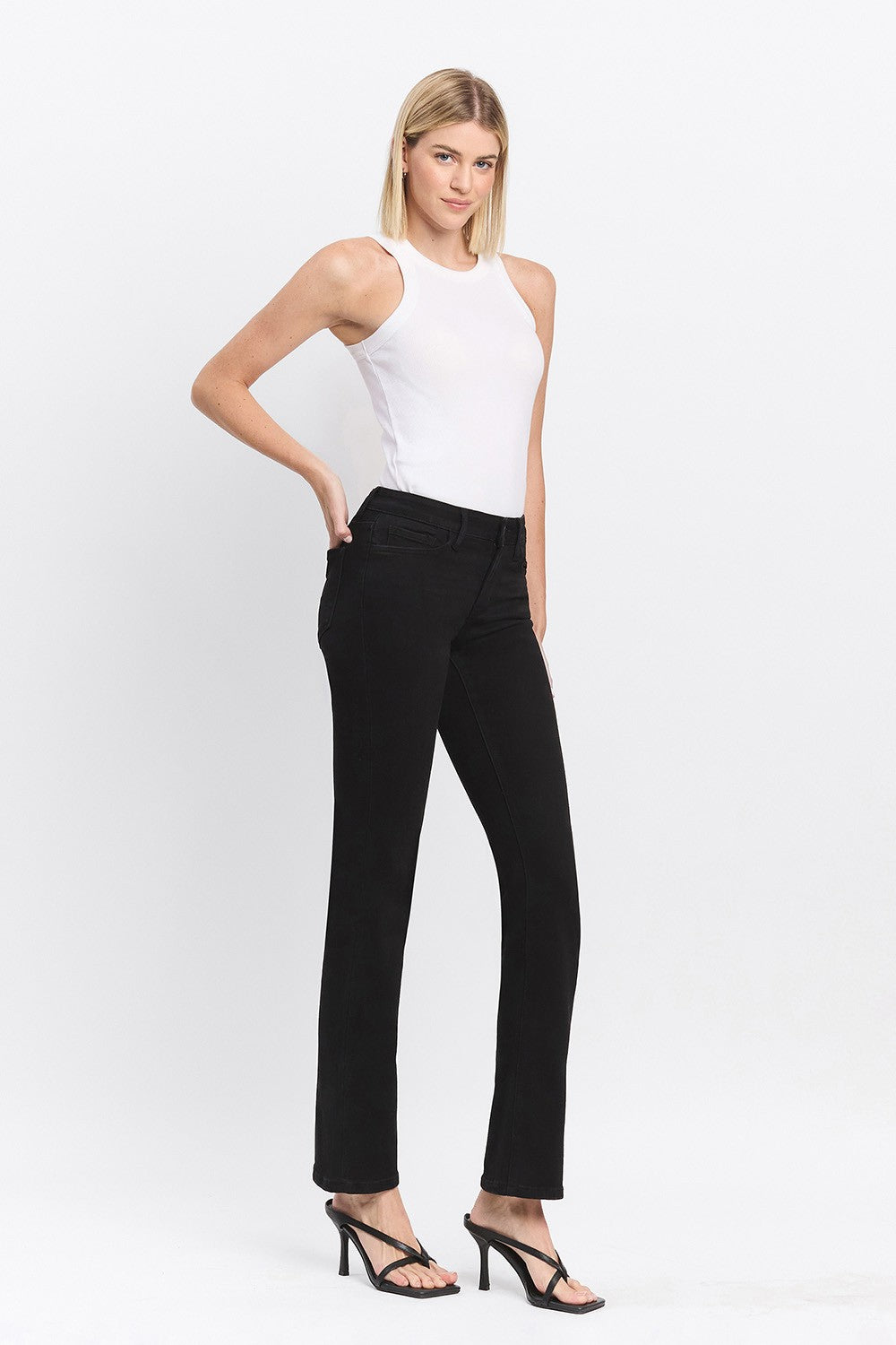 Lovervet Mid Rise Black Bootcut Jeans