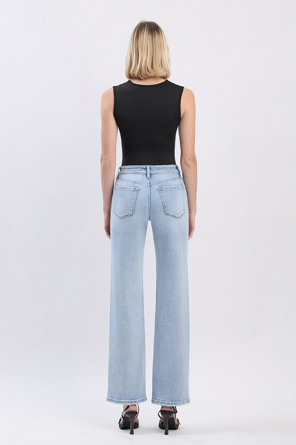 Lovervet High Rise Slim Wide Leg Jeans