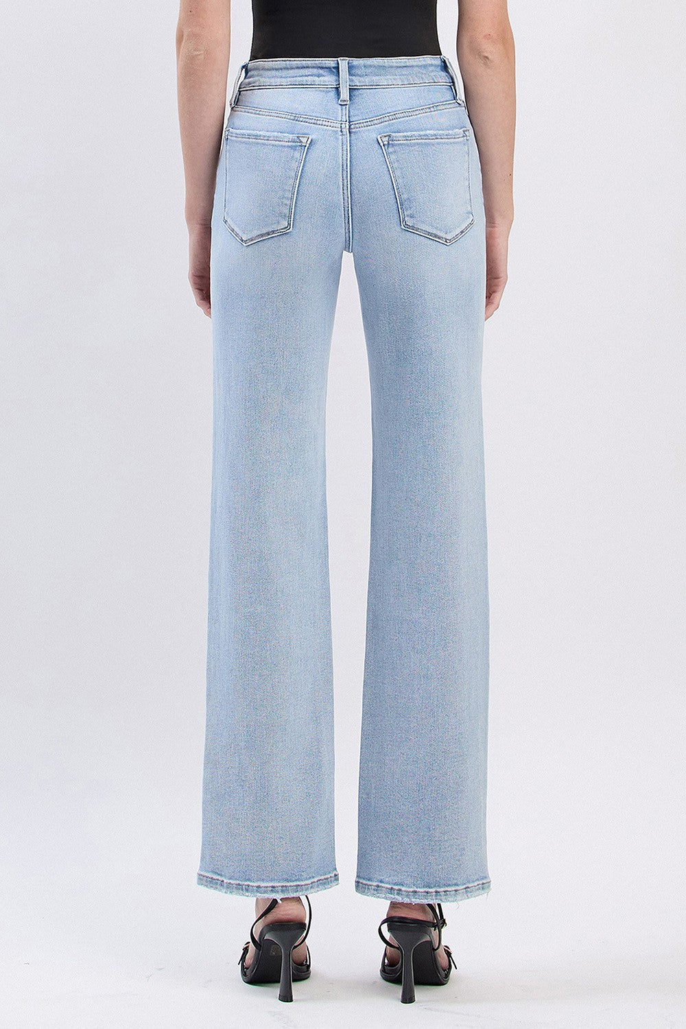 Lovervet High Rise Slim Wide Leg Jeans