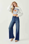 Risen Jeans High Rise Wide Flare Basic Jeans