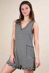 Striped Knit Casual Comfy Romper