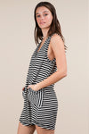 Striped Knit Casual Comfy Romper