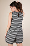Striped Knit Casual Comfy Romper