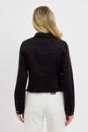 Risen Jeans Irregular Fray Hemed Color Jacket