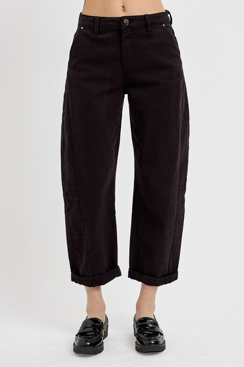 Risen High Rise Relaxed Barrel Cuffed Pants