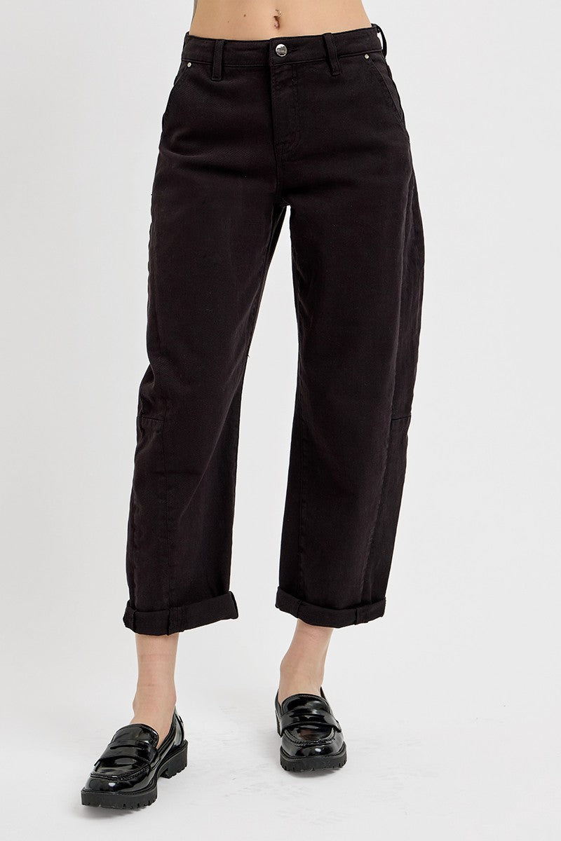 Risen High Rise Relaxed Barrel Cuffed Pants