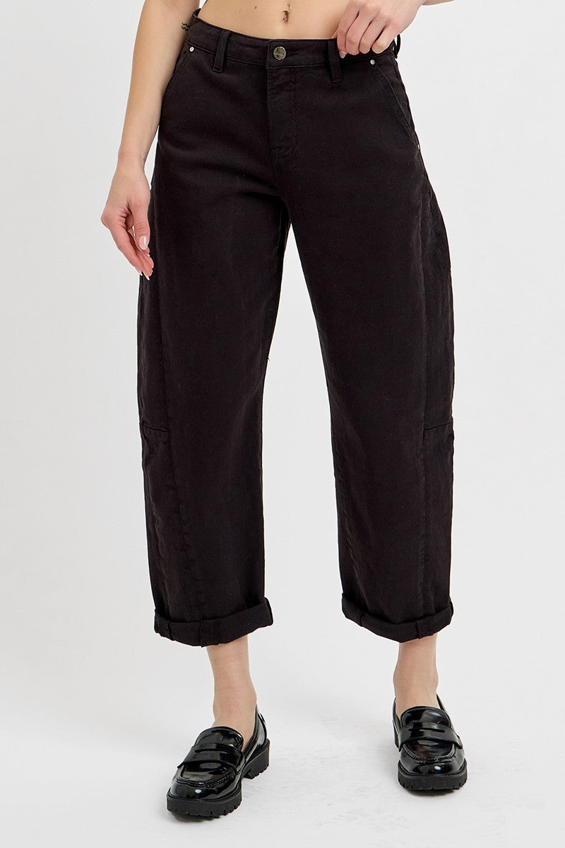 Risen High Rise Relaxed Barrel Cuffed Pants