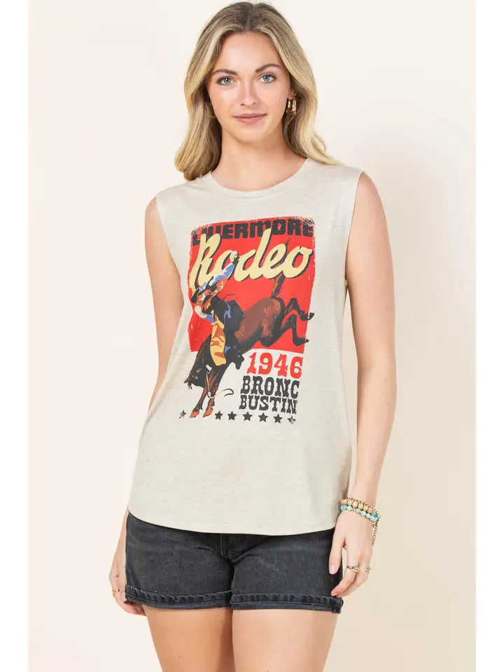 Western Graphic Rodeo Top