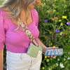 Clip & Go Strap w/Zippered Pouch - Blush & Cactus