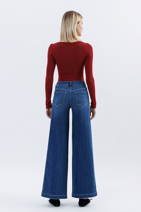 Vervet Mid Rise Full Length Palazzo Jeans