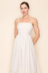 White Birch Coastal Stripe Open Back Dress
