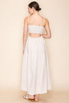 White Birch Coastal Stripe Open Back Dress