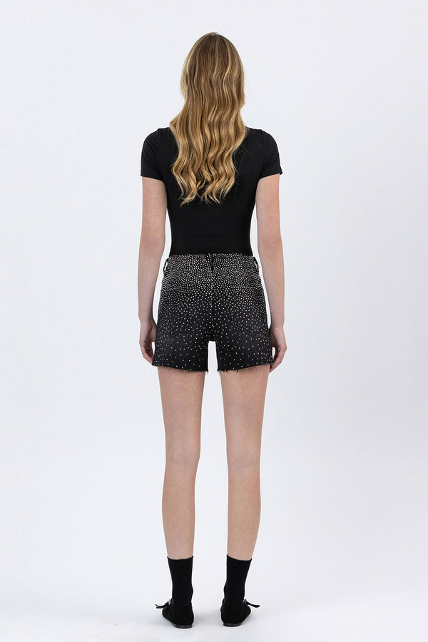 Lovervet Super High Rise Rhinestone A Line Shorts