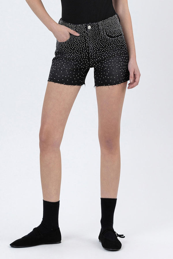 Lovervet Super High Rise Rhinestone A Line Shorts