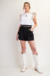 Easel Embo Knit Top