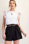 Easel Embo Knit Top