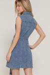 Denim Dreams Sleeveless Shirt Dress