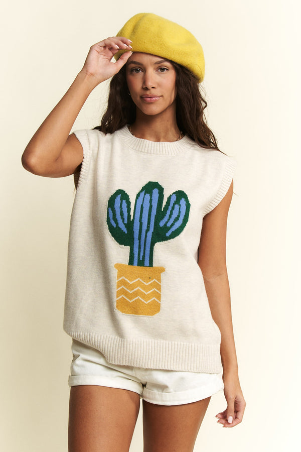 Cactus Sweater Vest