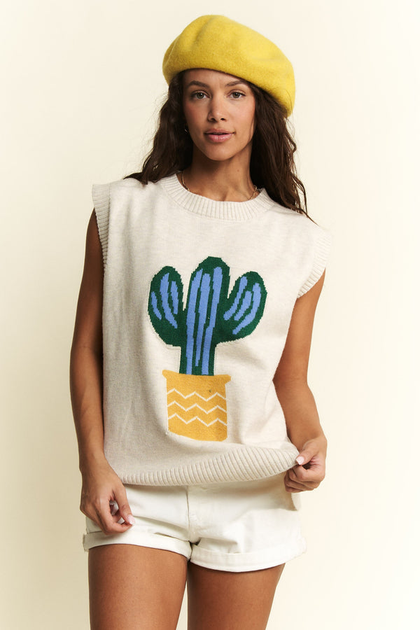 Cactus Sweater Vest