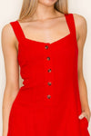 White Birch Short Sleeve Solid Knit Romper