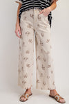 Easel Western Printed Washed Twill Pants
