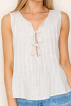 White Birch Sleeveless Solid Woven Top