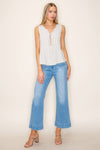 White Birch Sleeveless Solid Woven Top