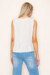 White Birch Sleeveless Solid Woven Top