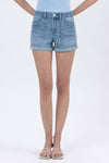 Lovervet High Rise Double Cuffed Denim Shorts