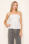 White Birch Sleeveless Solid Knit Top - Curvy Size
