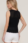 Sleeveless Crochet Spring Sweater