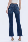 Lovervet High Rise Distressed Kick Flare jeans