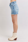 Judy Blue HW Western Embroidery Detail Cut Off Shorts