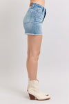 Judy Blue HW Western Embroidery Detail Cut Off Shorts