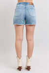 Judy Blue HW Western Embroidery Detail Cut Off Shorts