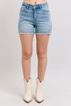 Judy Blue HW Western Embroidery Detail Cut Off Shorts