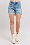 Judy Blue HW Western Embroidery Detail Cut Off Shorts